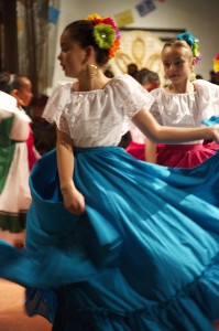 Northland Pioneer College Folklorico Dancers entertain the audience during the 2013 Día de los Muertos Celebration at the Snowdrift Art Gallery in Winslow. Photo by Star Hunter / AmigosNAZ ©2014  