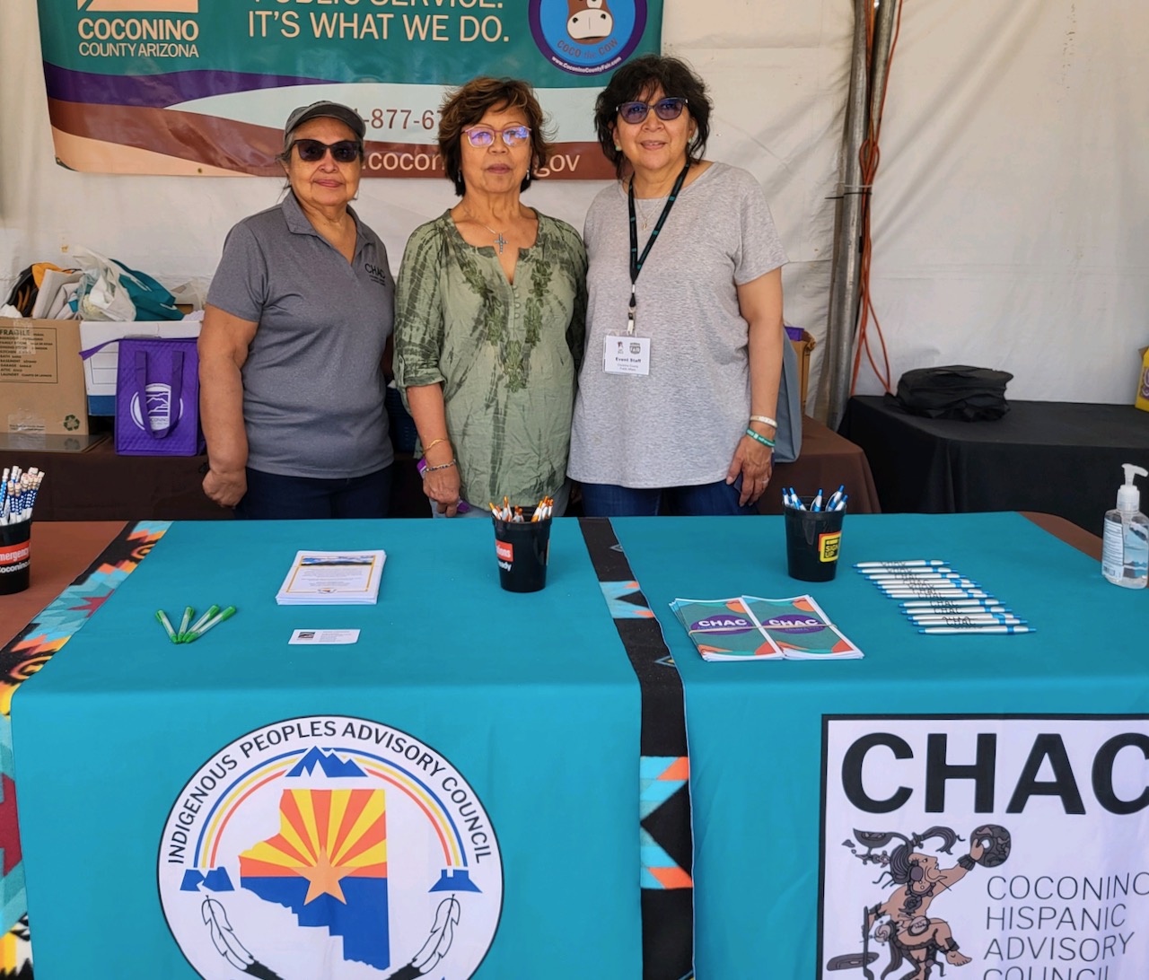 CHAC President Patrcia Garcia, from left, Lina Wallen and CHAC Past President Ruth Eaton